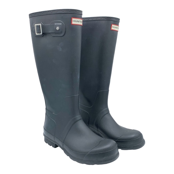 Hunter Mens Original Tall Black Rain Boots 10